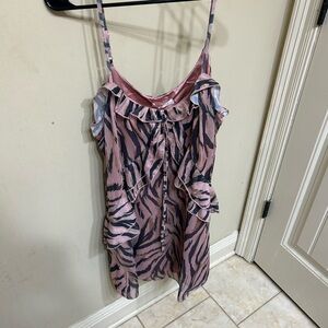 Pink Zebra Print Women's Dress